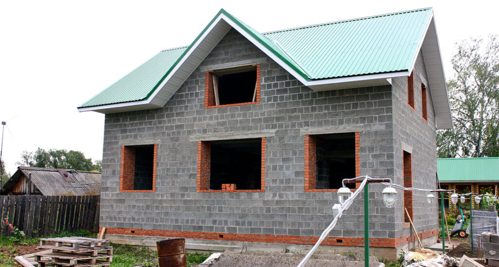 Строительство дома из шлакоблока как проект своими руками
