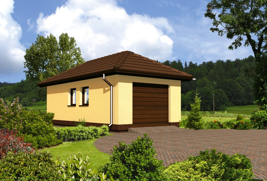 Гараж с вальмовой крышей фото Гараж с вальмовой крышей фото